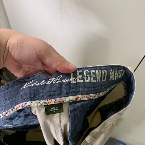 Eddie Bauer Size‎ 6 Cream Mercer Capri Pants - Picture 3 of 5